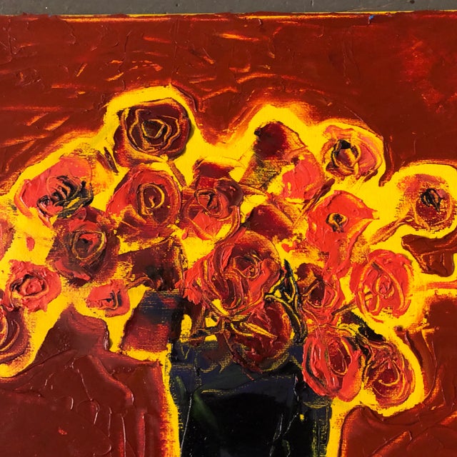 Contemporary Original Contemporary Alexandra Brown Abstract Pop Art Still Life Oil Painting Signed For Sale - Image 3 of 6