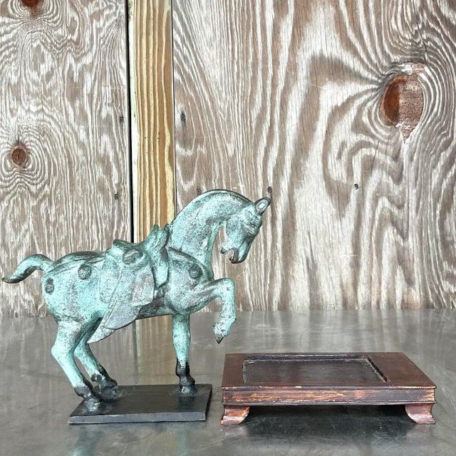 Vintage Asian Patinated Tang Dynasty Horse For Sale In West Palm - Image 6 of 7