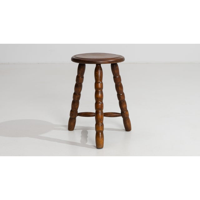 Wood 1970s French Bobbin Stool For Sale - Image 7 of 11