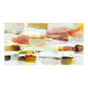 Sunset - Bright Layered Abstract Colorfield Painting Original Artwork by Greet Helsen