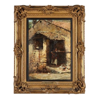 Domenico Pennacchini, Untitled, Oil on Panel, Framed For Sale