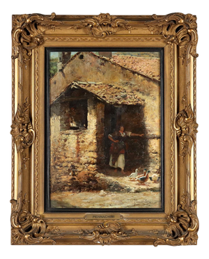 Domenico Pennacchini, Untitled, Oil on Panel, Framed
