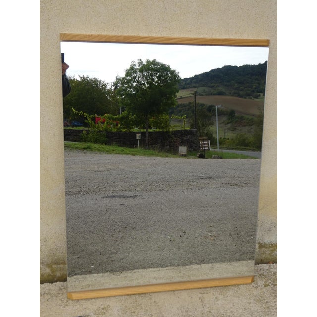 Scandinavian Mirror in Light Oak, 1970s For Sale - Image 15 of 15