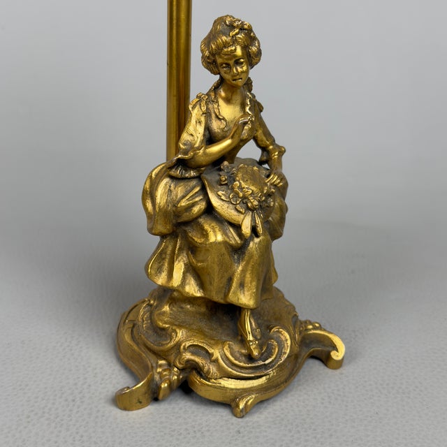 Lady and Knight Candlesticks in Polished Brass, Set of 2 For Sale - Image 6 of 14