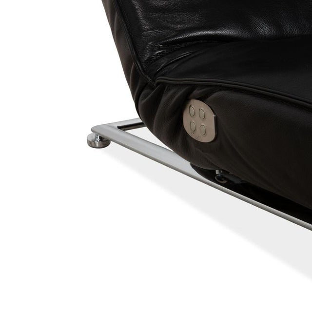 Jonas Lounger in Black Leather with Jeremiah Chrome Frame from Koinor For Sale - Image 3 of 14