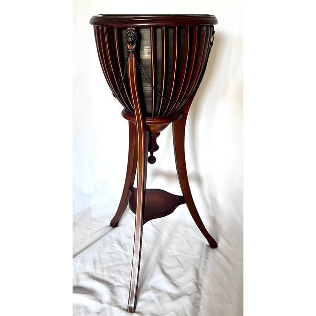 Vintage English Style Mahogany Jardinieres/ Wine Coolers - A Pair For Sale - Image 11 of 17