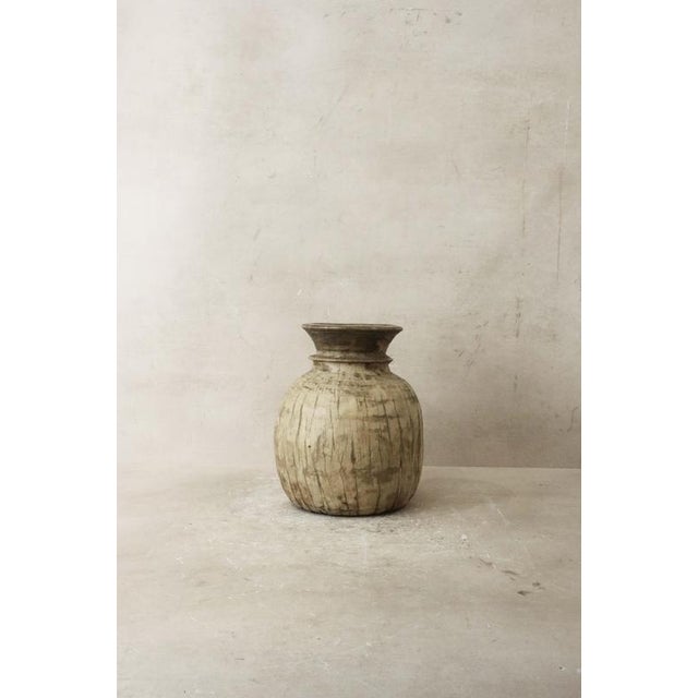 Vintage Teak Vase For Sale - Image 3 of 5