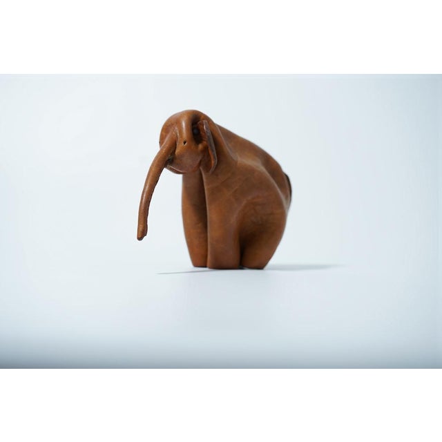 This rare Deru leather elephant was made in Germany in the 1960s and is a fine example of the playful Mid-Century design...