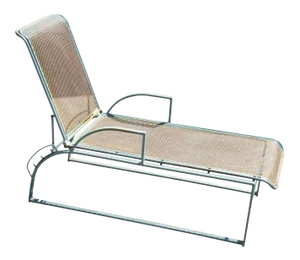 Mid Century Modern Wrought Iron Chaise Lounge
