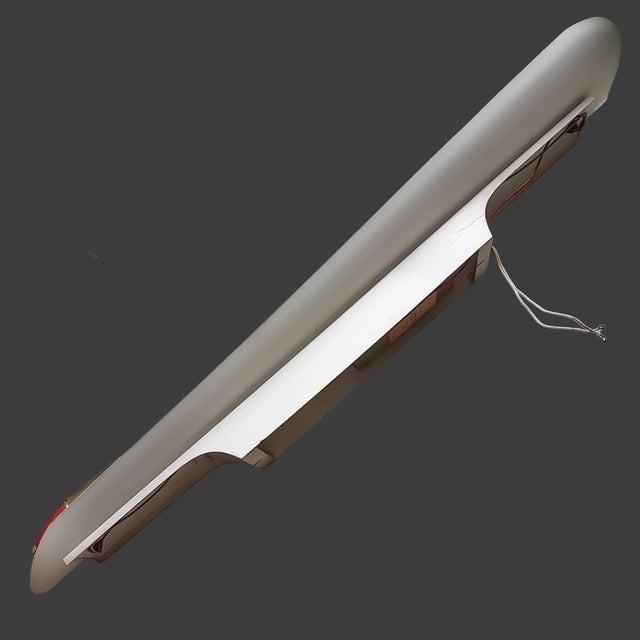 Metal Mid-Century Wall Light from an Movie Theater by Kaiser Leuchten, Fluorescent Lighting, Metal, Germany, 1950s For Sale - Image 7 of 10
