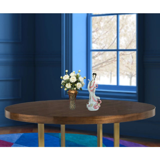 ASian Porcelain Vase and Deity Sculpture - A Set For Sale - Image 9 of 18