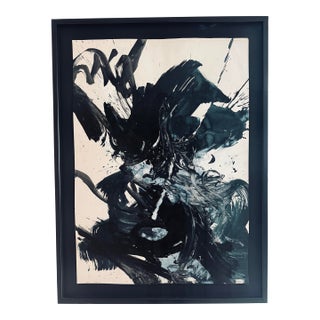 Large Signed Vahan Roumelian Abstract Expressionist Painting, Framed For Sale