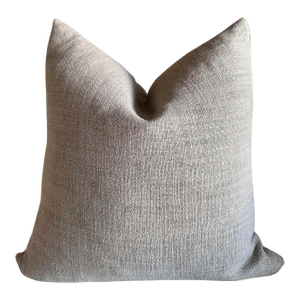 French Linen Pillow With Down Insert in Natural