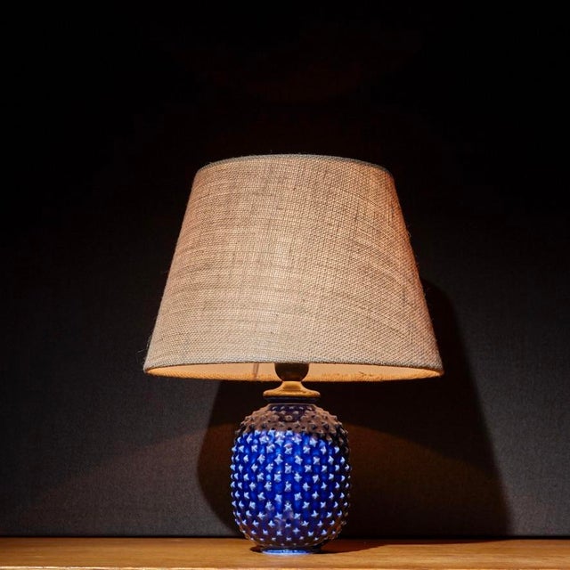 1950s Mid-Century Swedish Stoneware Table Lamp by Gunnar Nylund for Rörstrand, 1950s For Sale - Image 5 of 8