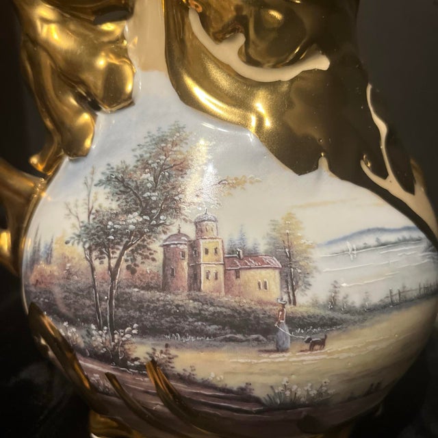 18th Century 18th-Century European Porcelain Guilt Picture With Rococo Influences. For Sale - Image 5 of 6