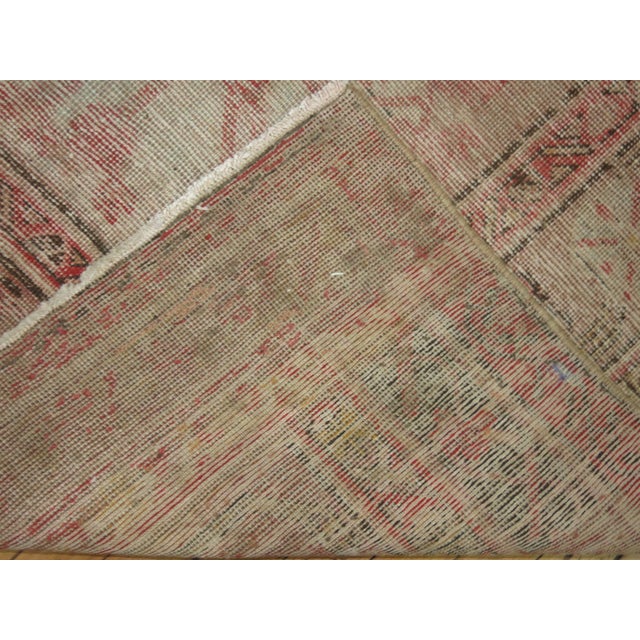 Pomegranate Khotan Shabby Chic Late 19th Century Large Gallery Size Rug - 8'5" x 15'8" For Sale - Image 4 of 6