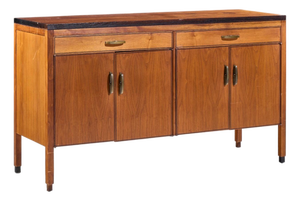 Kipp Stewart for Calvin Mid Century Ebonized Teak Credenza