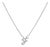 10K White Gold Diamond Accent "F" Initial Script Style Pendant Necklace For Sale