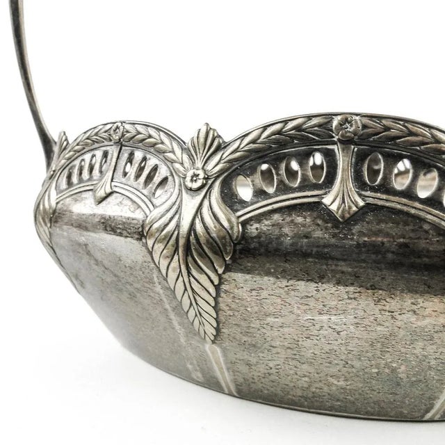 Art Nouveau Fruit Basket from WMF, 1890s, in Very Good conditions. Designed 1890 to 1919 This piece has an attribution...