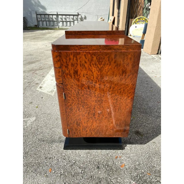1940s Mastepiece French Art Deco Burl Wood Sideboard or Buffet For Sale - Image 6 of 12