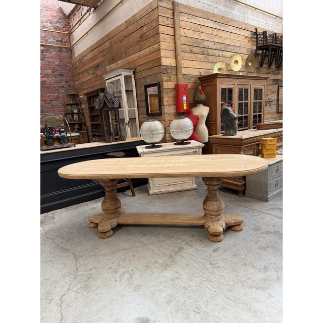 This large monastery-style table has been completely restored. Its “cloverleaf” base and oval tabletop make it a unique...