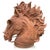 A beautiful terracotta horse head with waved hair and Renaissance drapery. Stunning attention to detail from artist. Taras...