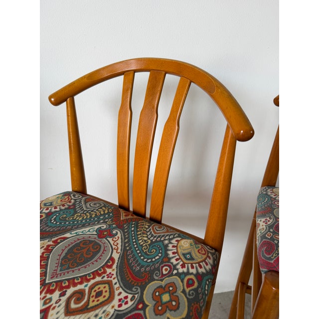 1970s Swedish Mid-Century Modern Carl-Ewert Ekström Beechwood Bar Stools – Set of 4 For Sale - Image 12 of 18