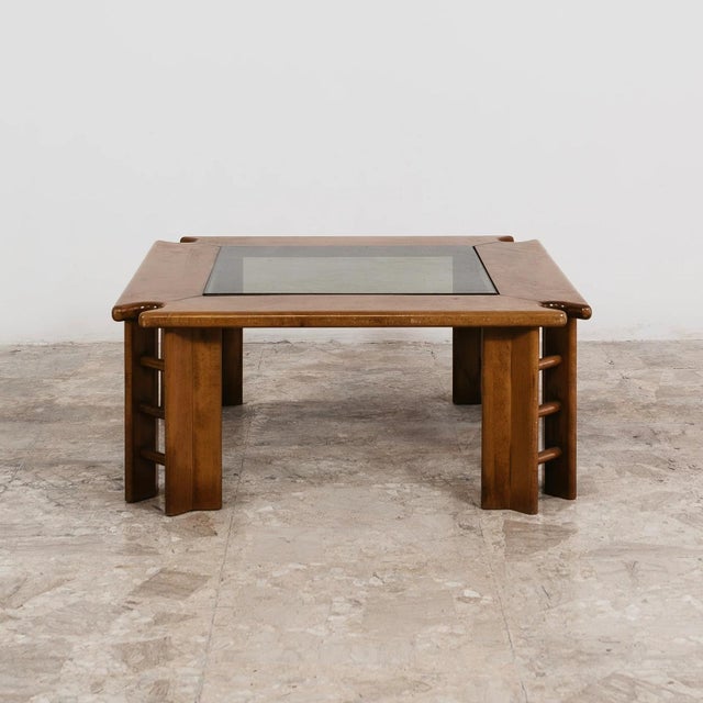 Afra Coffee Table in Walnut and Crystal from Tobia Scarpa, 1960s For Sale - Image 9 of 11