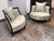 Design Plus Gallery presents a Pair of Miranda Corner Chairs from Mitchell Gold. These lounge chairs have a sculptural...