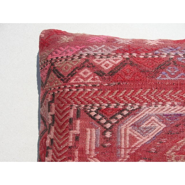 Vintage Kilim Rug Pillow Cover For Sale - Image 4 of 12