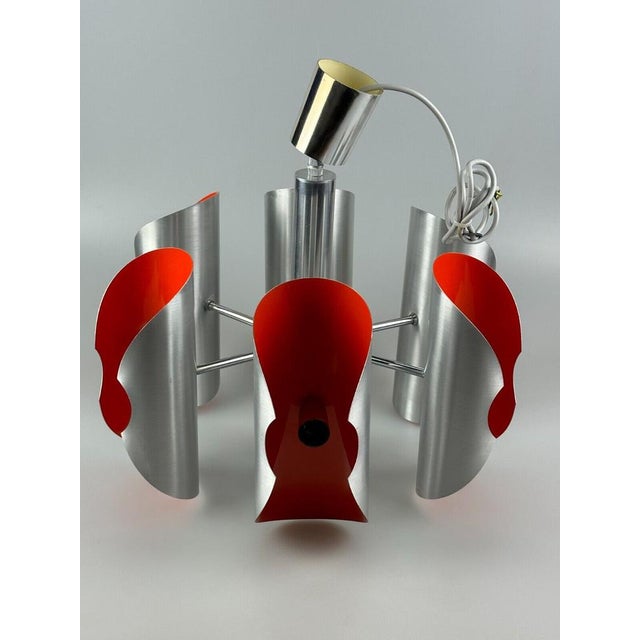 Space Age 6-Flame Sputnik Chandelier in Chromed Metal, 1970s For Sale - Image 6 of 18