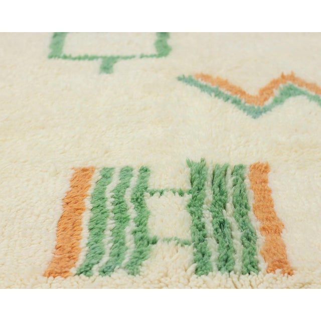 Berber Hand-Knotted Moroccan Wool Rug | 9'4" X 6'8" | One of a Kind For Sale - Image 10 of 13