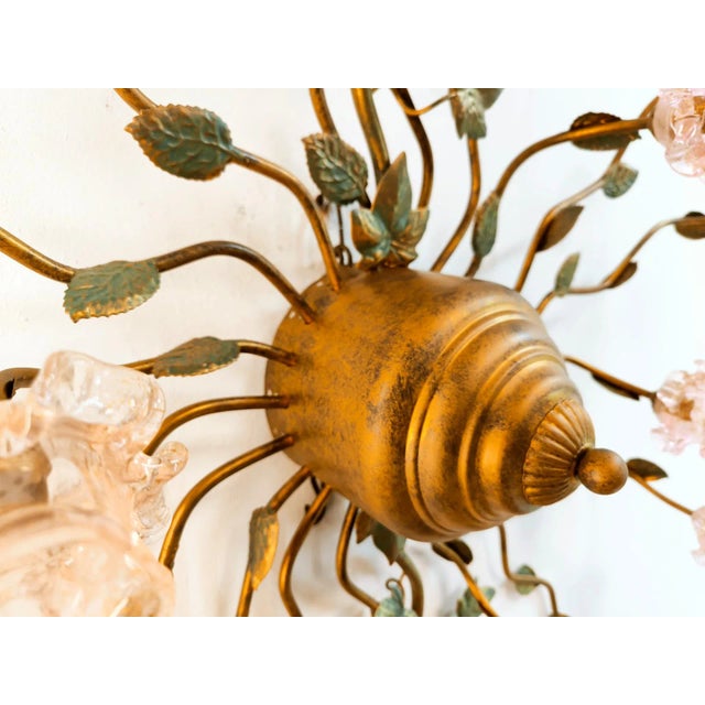 Mid-Century Modern 18-Light Ceiling Light in Murano Glass For Sale - Image 3 of 13