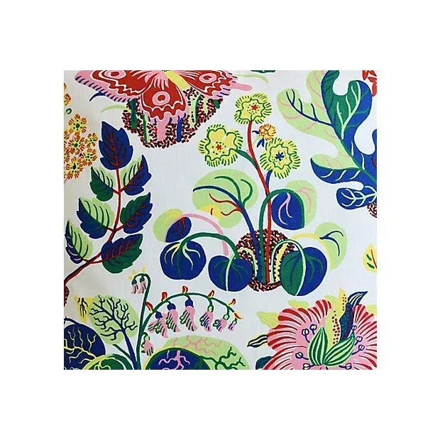 Mid-Century Modern Schumacher Exotic Butterfly Floral Feather & Down Pillows 24" Square - Pair For Sale - Image 3 of 11