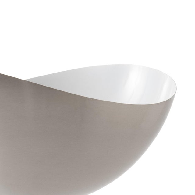 Nova Modern Luna Bella Torchiere Floor Lamp 70" H - Satin Nickel/White Shade, Satin Nickel Body, Modern Design, Dimmable, Bulb Included For Sale - Image 4 of 7