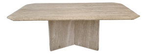 Italian Coffee Table in Travertine, 1980s