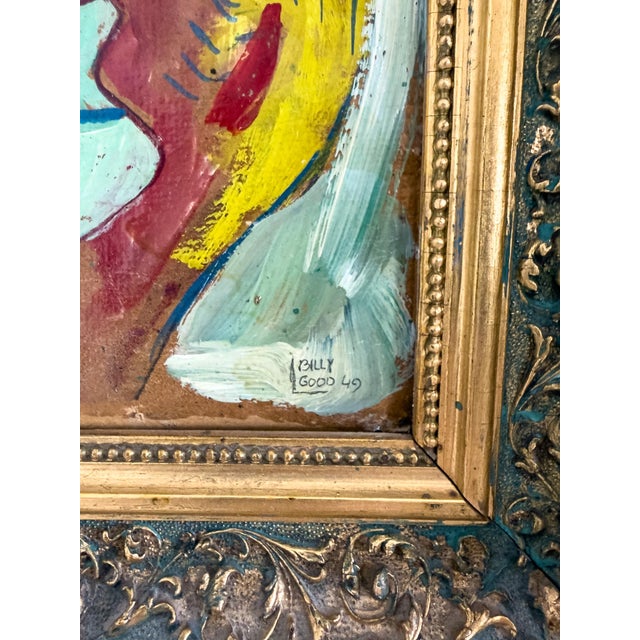 Mid-Century Modern Billy Good, Abstract Composition, 1949, Oil Painting on Wood Panel For Sale - Image 3 of 7
