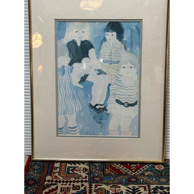 Jacqueline Rochester Watercolor Painting, Signed For Sale - Image 4 of 12