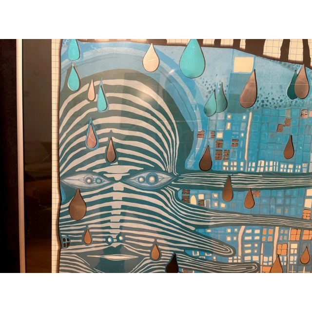 Save the Rain Poster by Friedensreich Hundertwasser, Austria / Switzerland, 1980s For Sale - Image 18 of 18