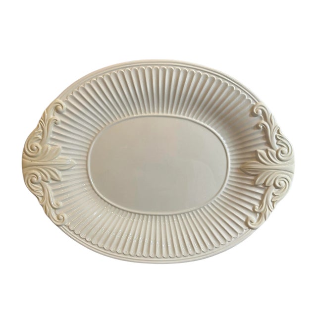 Porcelain 17” Oval Serving Platter from the 'Butler's Pantry' Collection by Lenox. This platter features a distinctive...