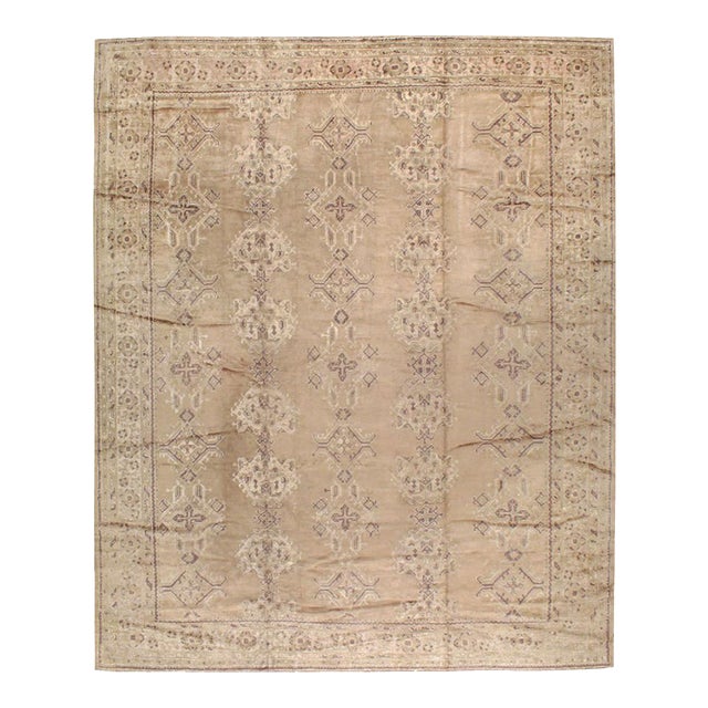 Galerie Shabab Collection Mid-20th Century Turkish Oushak Large Room Size Carpet For Sale