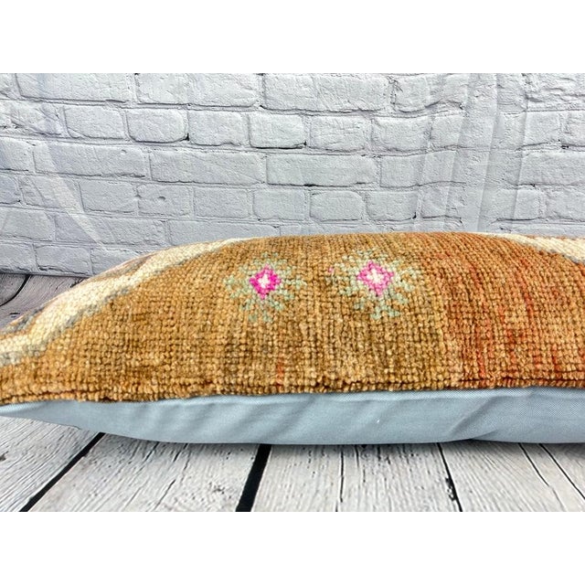 14 x 35 Lumbar Rug Pillow Radiance Haven Turkish Pillow Cushion Cover For Sale - Image 4 of 4