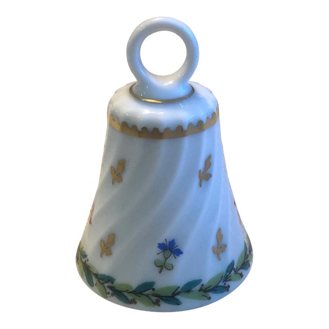 Vintage Porcelain Hand Painted Table Bell For Sale