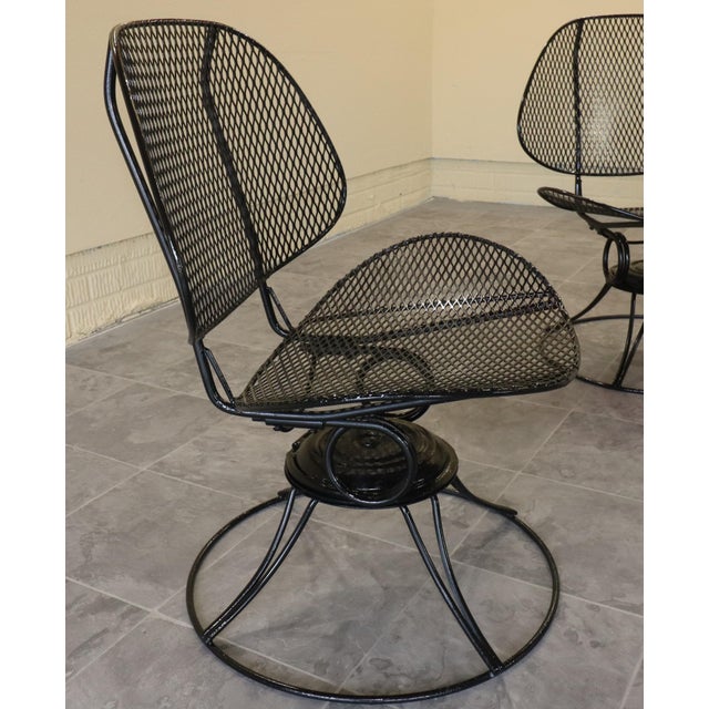 Set of Four Homecrest “Casino” Swivel Rocker Chairs With Lazy Susan Table, Circa 1963-1966, Attributed For Sale - Image 12 of 16