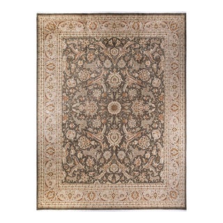 Mogul, One-of-a-Kind Hand-Knotted Area Rug - Brown, 12' 1" x 15' 5" For Sale