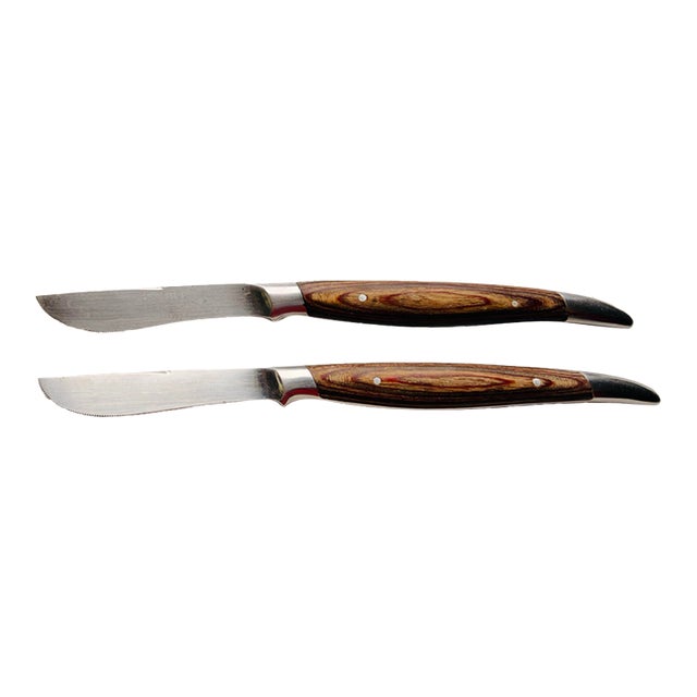 Vintage French Style Fruit Knives - Pair For Sale
