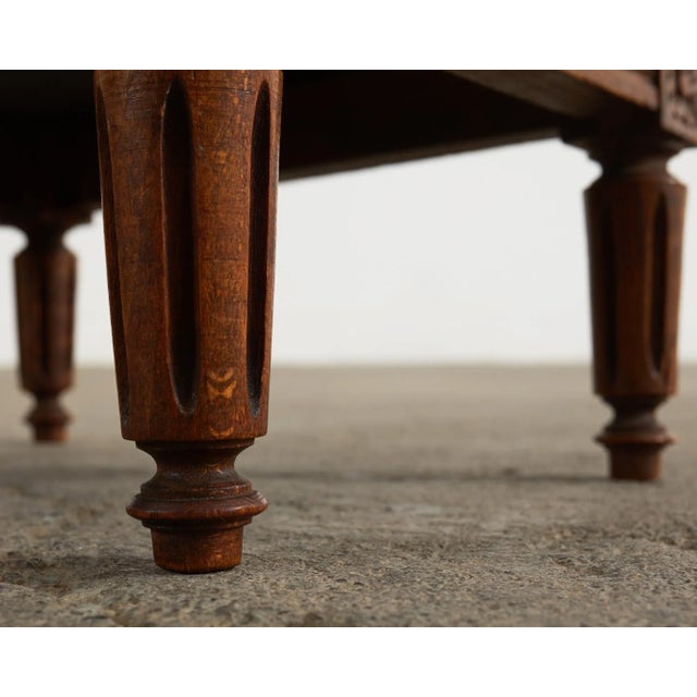 Dutch Louis XVI Style Diminutive Footstool With Boucle For Sale - Image 10 of 12