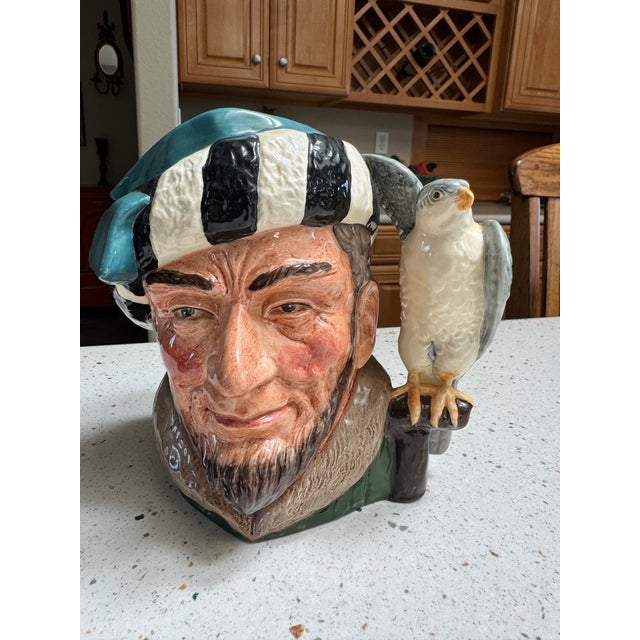 1960s Royal Doulton “The Falconer” Large Character Jug – Designed by Max Henk, England (1960–1991) For Sale - Image 5 of 8
