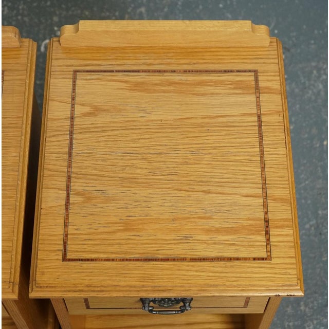 Brown Vintage Nightstand in Oak For Sale - Image 8 of 14