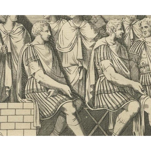 18th Century Montfaucon, Roman Camp Towers, Huts and Officers on a Tribunal, Trajans Column, 1722, Engraving For Sale - Image 5 of 8